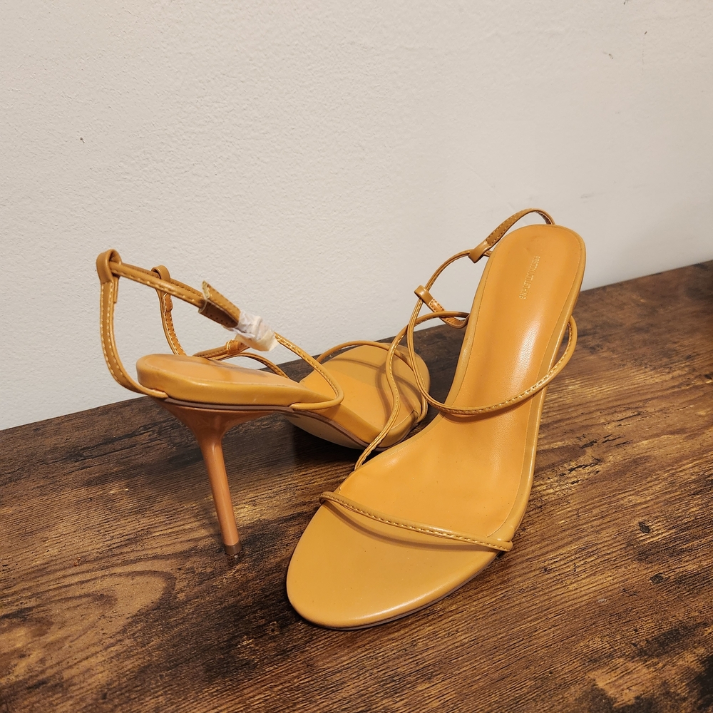 Elegant Tan Strappy Heels